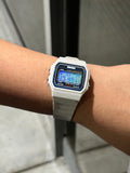 Retro Beige Star Field Skmei Digital Watch - Rainbow Holo Mod