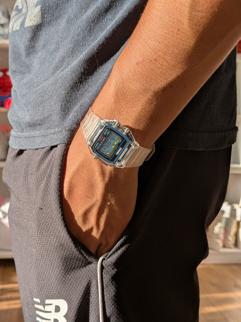 Holographic Star Field Digital Watch - Transparent Clear Jelly Mod Holo Watch
