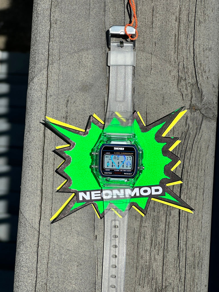 Clear Heart Watch - Holographic Jelly Digital Watch - Y2K Transparent Retro Wristwatch