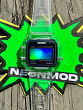 Clear Digital Watch – Rainbow Holographic Full Screen Mod