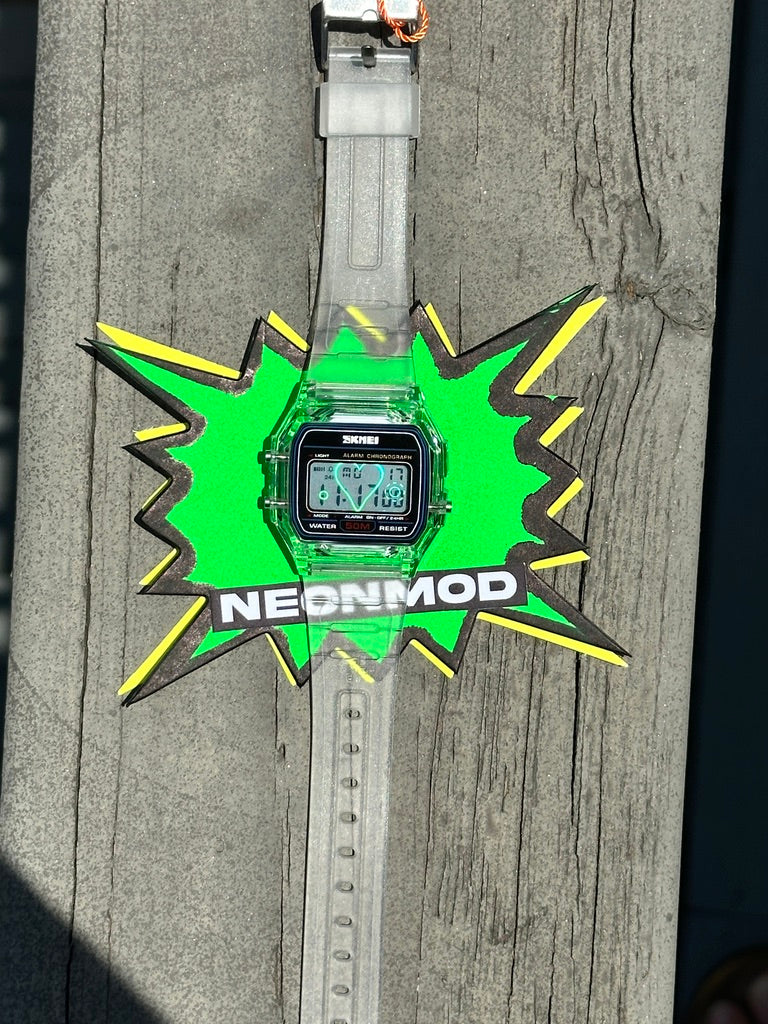 Clear Heart Watch - Holographic Jelly Digital Watch - Y2K Transparent Retro Wristwatch