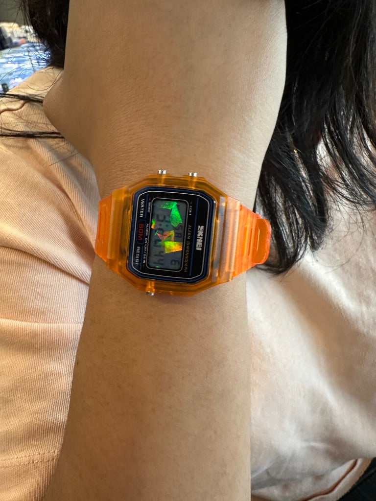 Skmei Tangerine/Orange Shattered / Full Screen Holo Mod