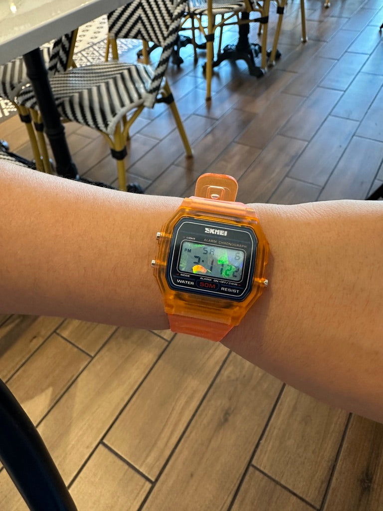 Skmei Tangerine/Orange Shattered / Full Screen Holo Mod